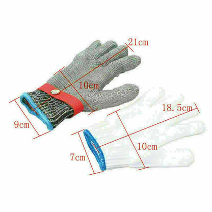 Cut Proof Gloves for Butcher - Stab Resistant Stainless Steel Wire Mesh