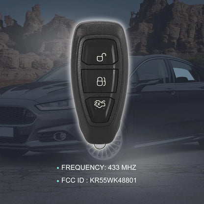 Keyless Entry Remote Car Key Fob 433MHz for Ford Focus (2000-2011)
