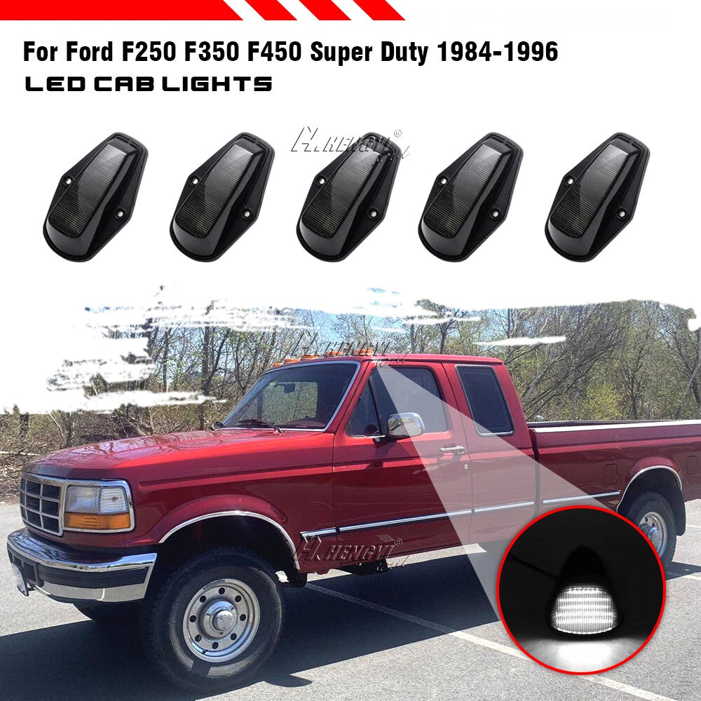 LED Marker Lamp Cab Roof Smoke Plug&Play for Ford F150 F250 F350 (1984–1996)