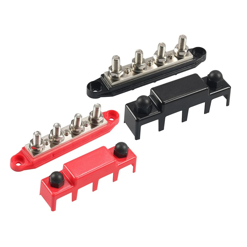 4 x Busbar Terminal Power Distribution Block with Cover for RV Yacht