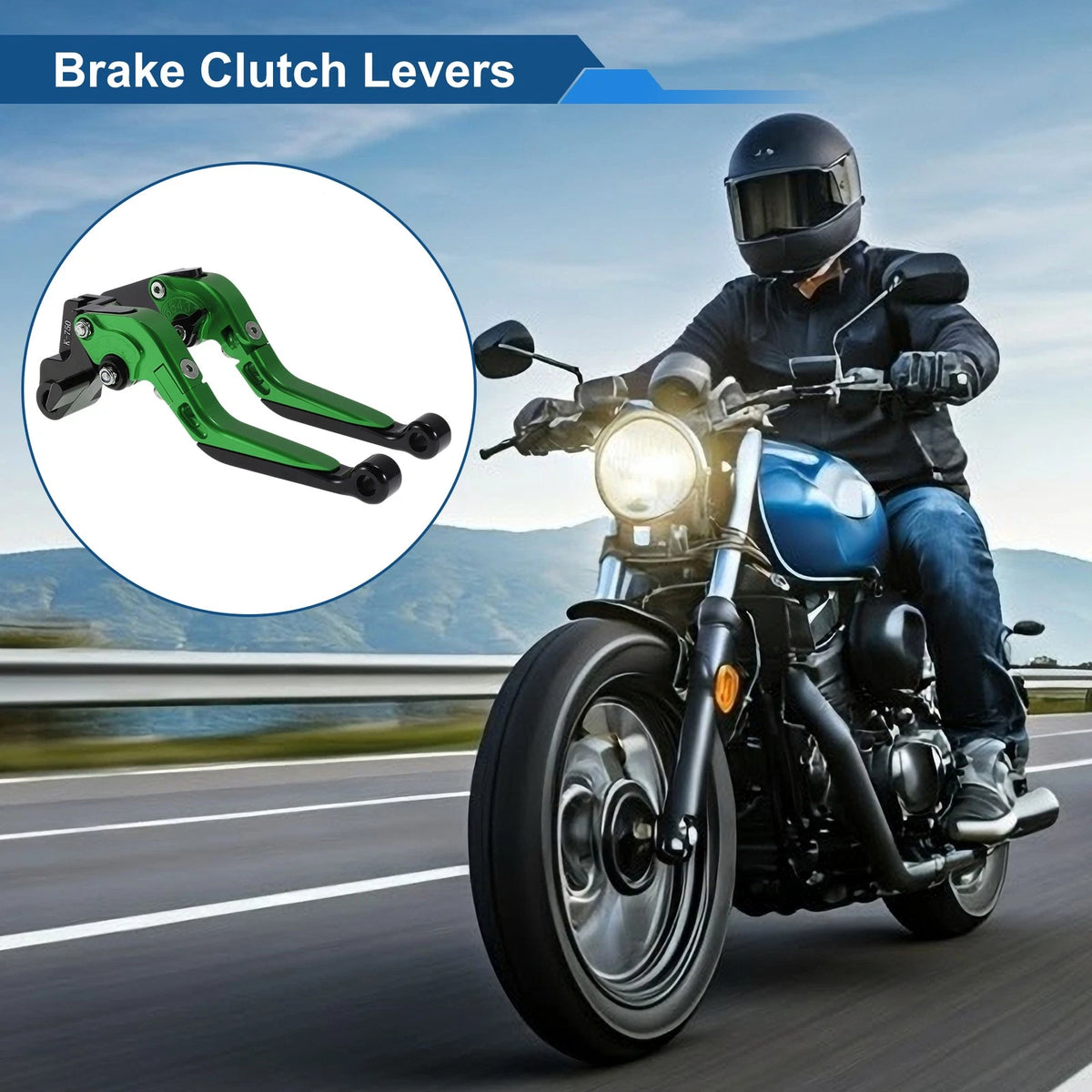 Adjustable Short Long Brake Clutch Levers Green Black for Kawasaki Z1000SX