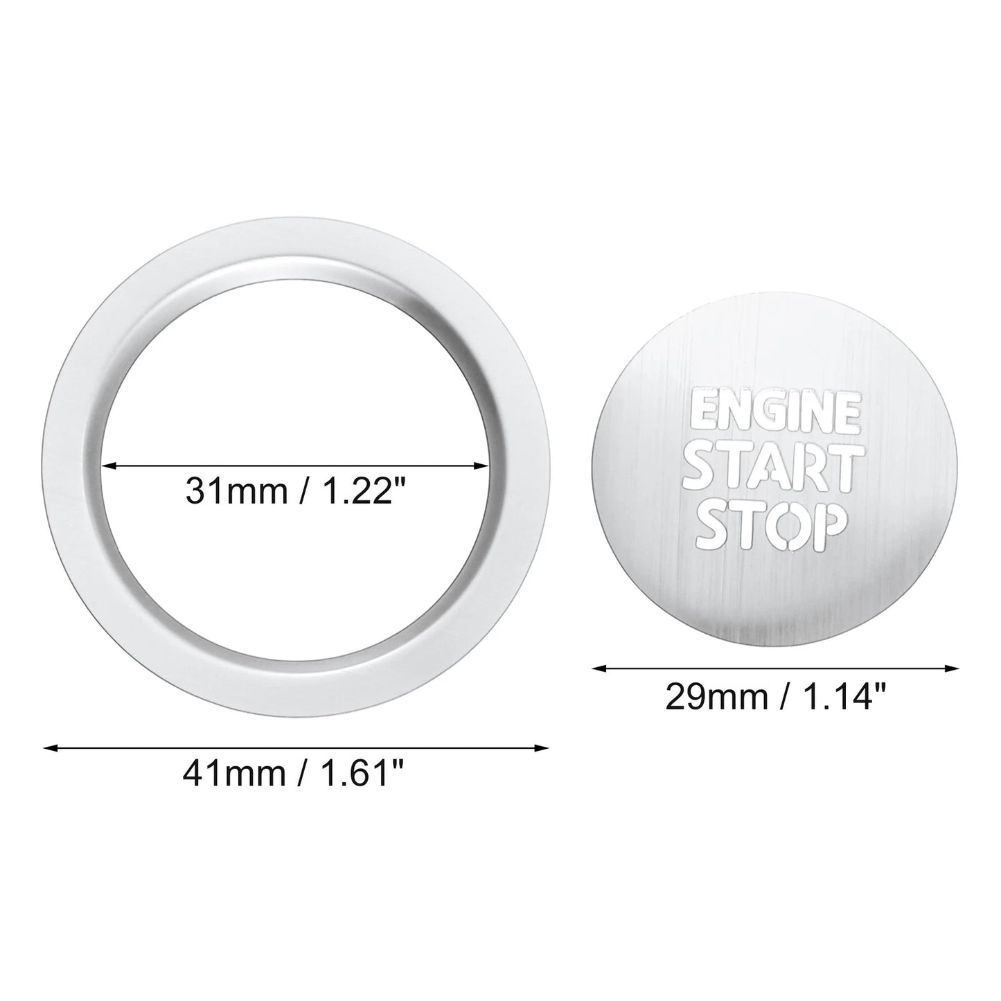 Car One Click Start Button Cover for Toyota Corolla Cross (2022-2023)