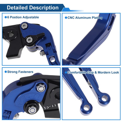 Adjustable Brake Clutch Levers  Solid Blue for Honda X11 (1999-2002)
