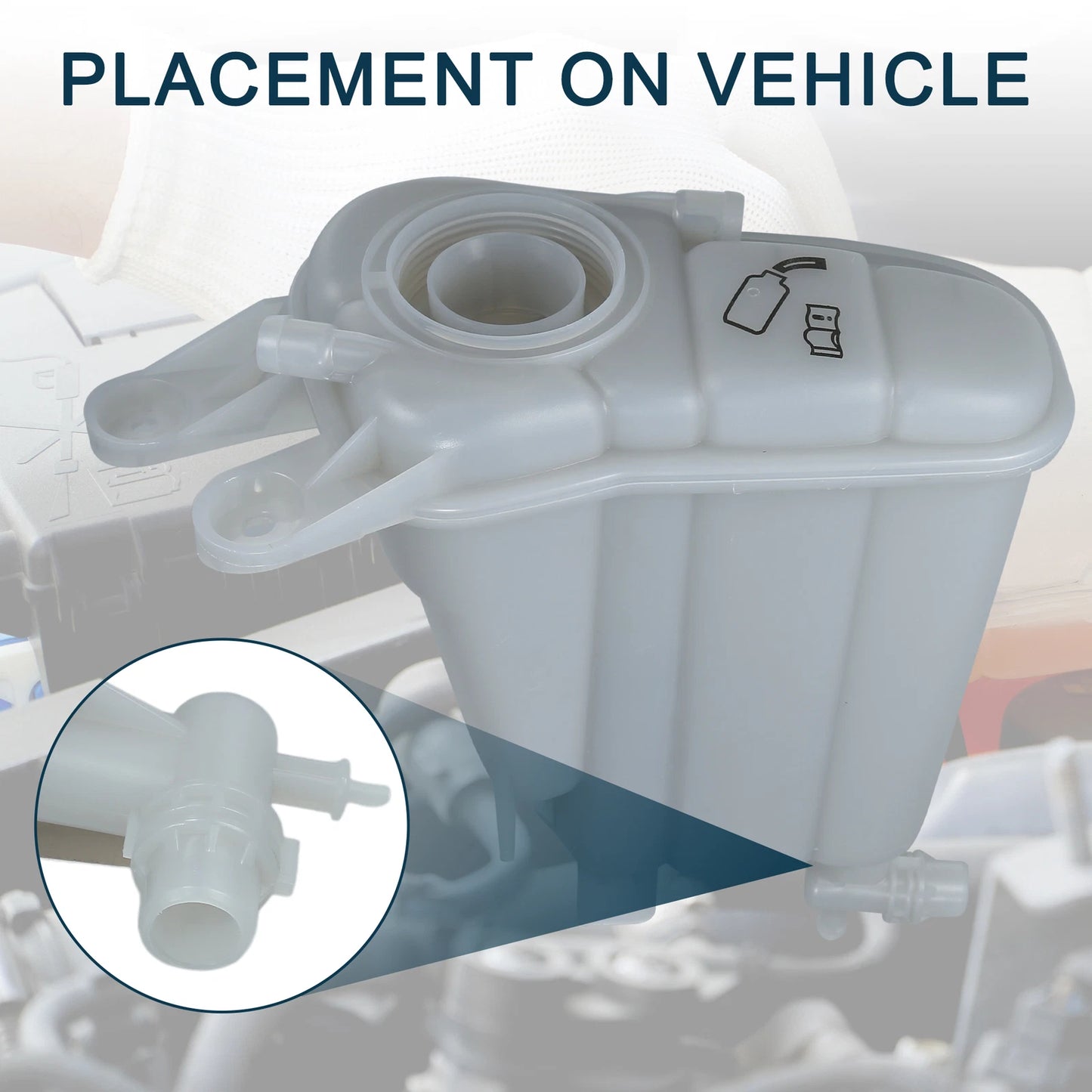 Coolant Expansion Overflow Tank with Sensor for Audi S5 (07-12)