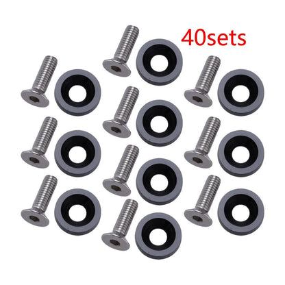 40pcs Black JDM Engine Bay Dress Up Kit Fender Washers & M6 Bolts for Honda