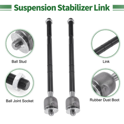 10 x Front Suspension Kit Tie Rod Ends Sway Bar Links for Mazda