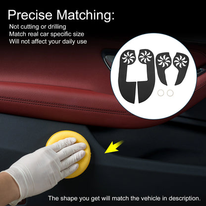 Car Door Anti Kick Pad Sticker Protector for Jeep Compass (2011-2016) Black