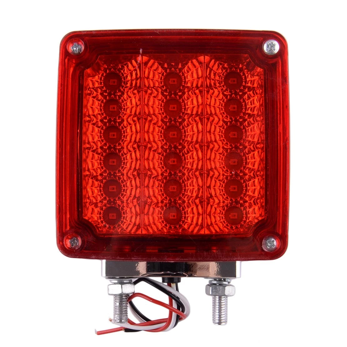 Square Dual Face Stud Mount Fender Marker Turn Signal Light for Car