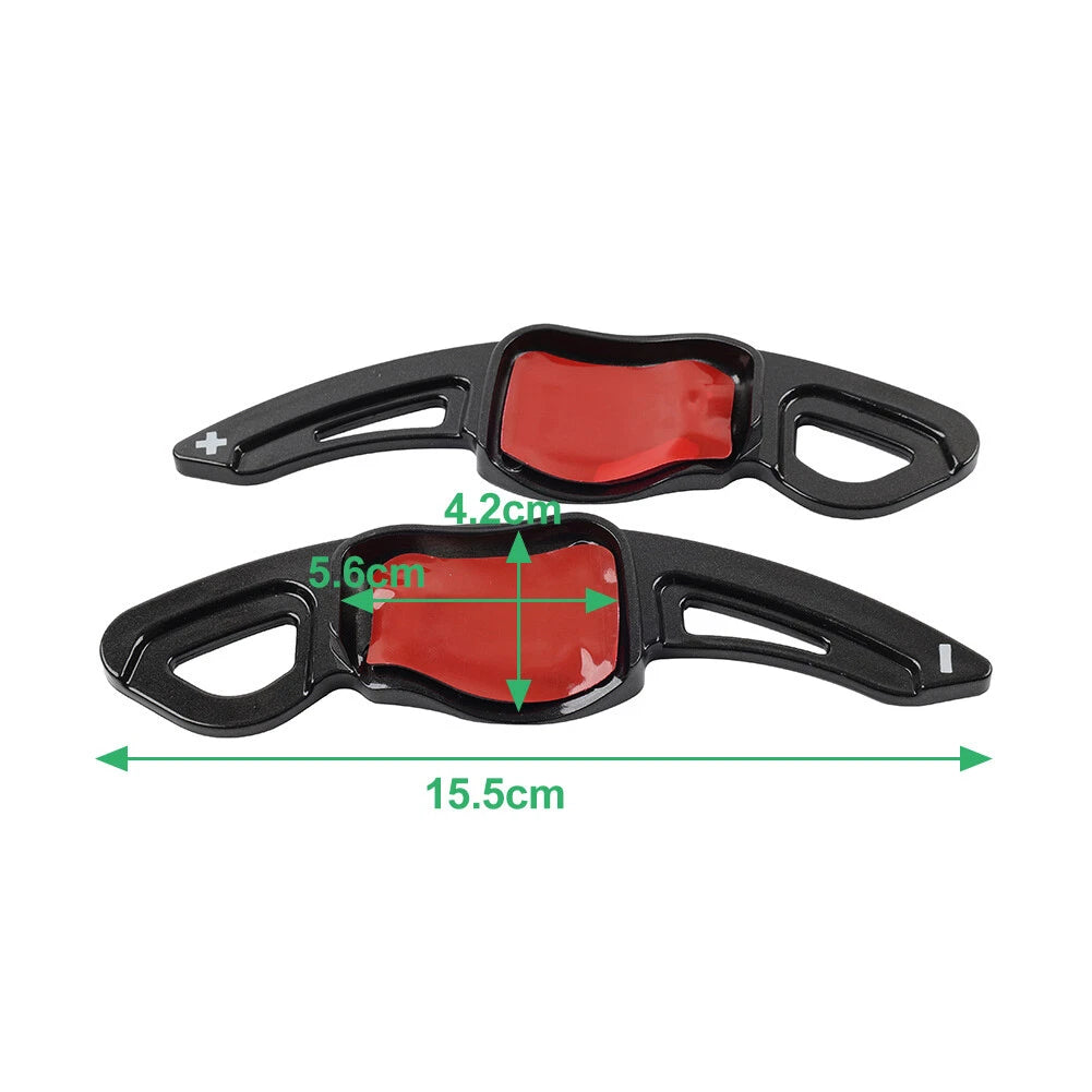 Black Steering Wheel Paddle Shifter Extensions for VW Golf Jetta Passat Polo