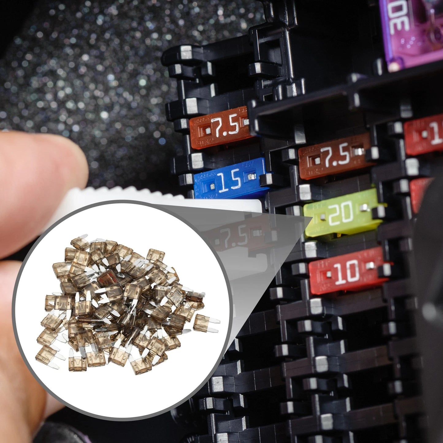 100pcs Mini 7.5AMP APM/ATM Blade Fuses for Car
