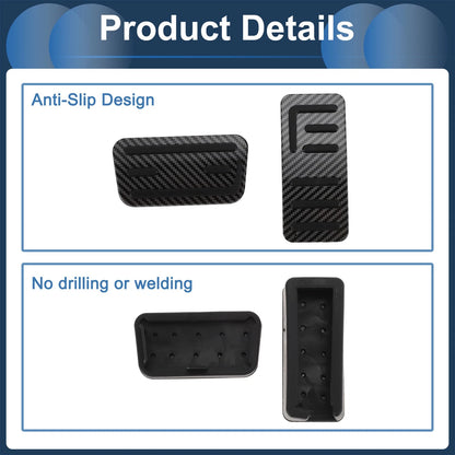 2 x Automatic Foot Accelerator Pedal Covers for Honda Jazz (2021) Black
