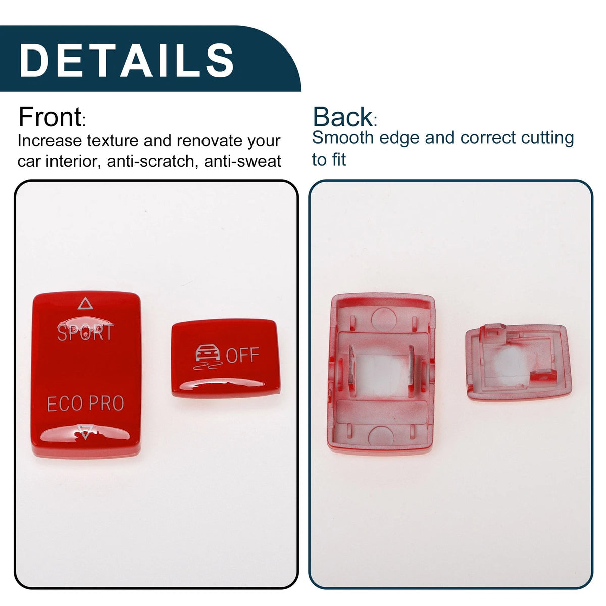 SPORT ECOPRO OFF Button Cover  for BMW 1 2 3 5 Series Red