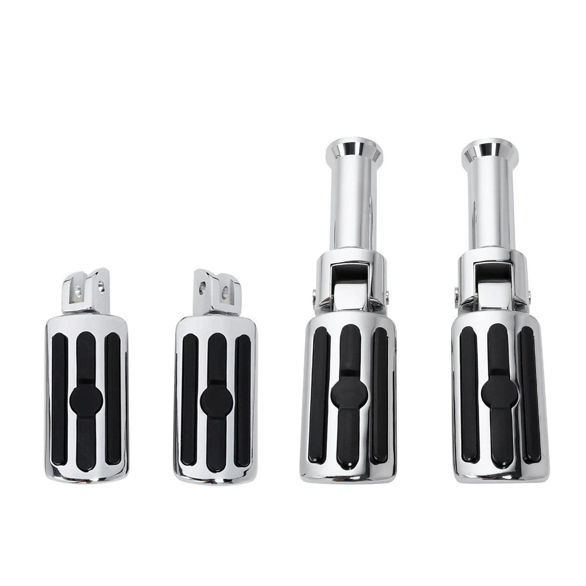 Chrome Driver & Passenger Footpegs Bracket for Harley Fat Boy (2018-2025)