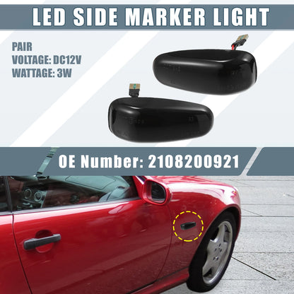 2 x Car LED Side Marker Amber Lights for Mercedes-Benz CLK320 (1998-1999)