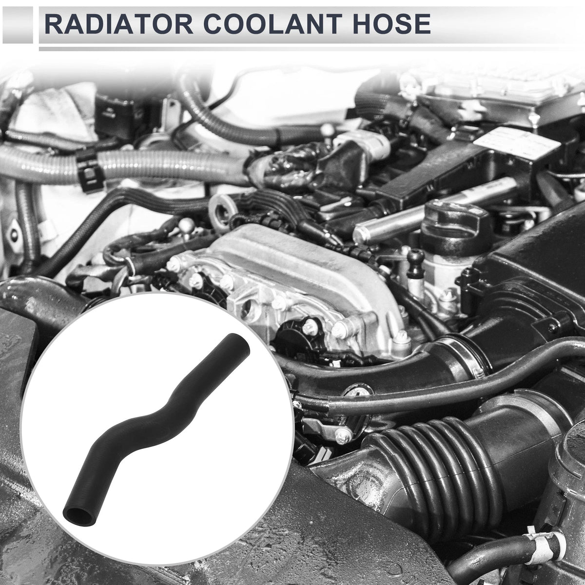 Radiator Coolant Hose for Honda Civic (2006-2011) - Rubber Black 1 Pc
