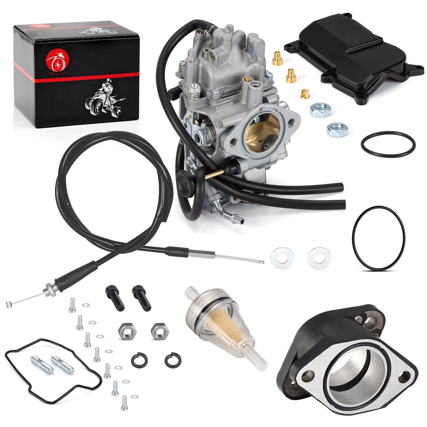 Carburetor Throttle Cable w/ Intake Manifold for Yamaha Warrior 350 (1987–1990)