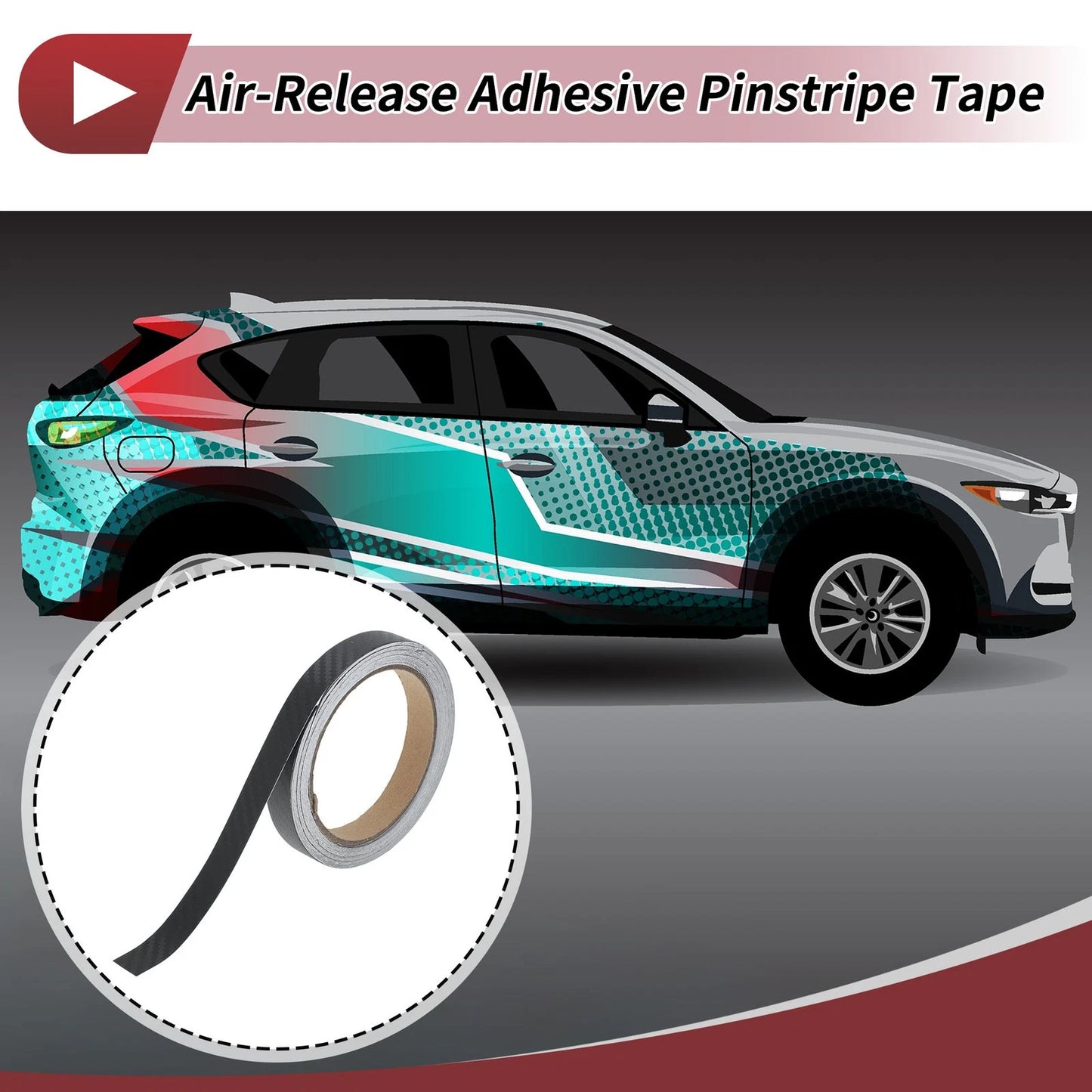 Pinstripe Tape 12mmx10m for Car, Motorcycle & Boat Racing Stripes DIY Stickers
