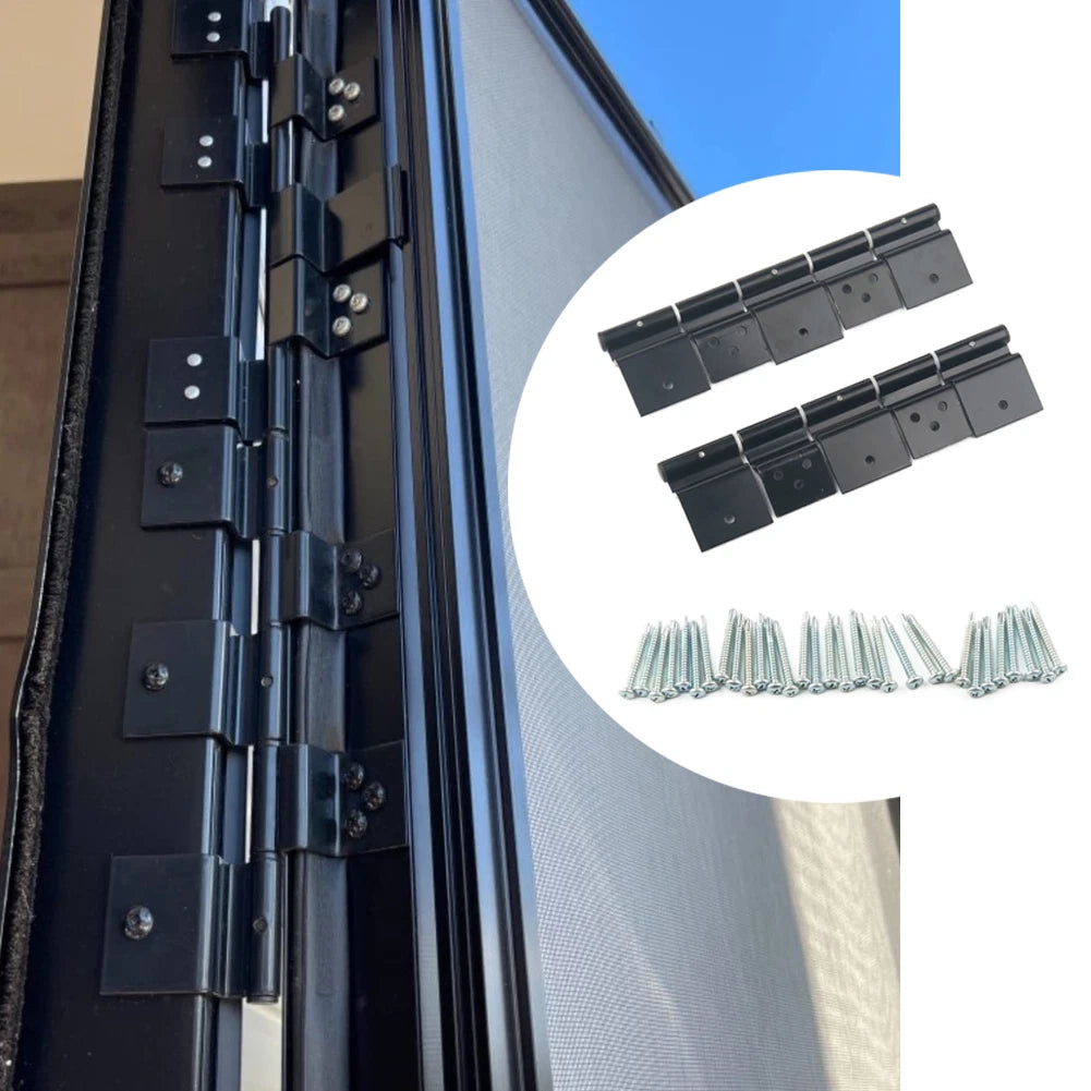Compact RV Door Friction Hinge Kit for Travel Trailers 10 Hinges 24 Screws