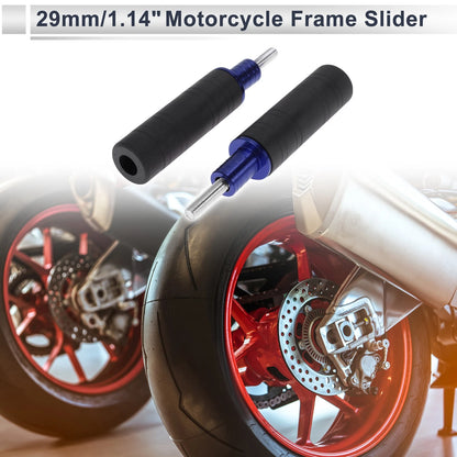 0.67" Aluminum Alloy Plastic Motorcycle Slider Frame 2 x Blue for Motorcycle