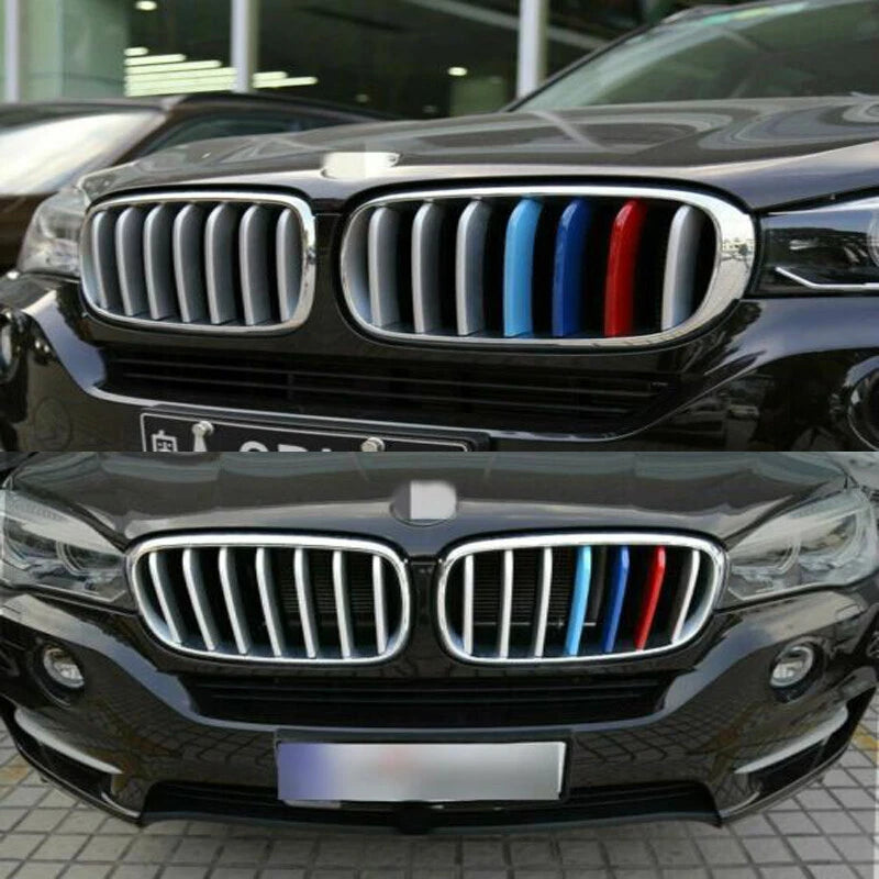 M Sport Colour Front Kidney Grille Insert Trim Cover for BMW X5 X6 (2014-2020)