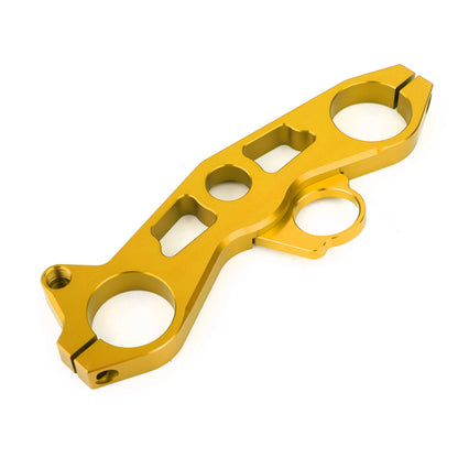 Triple Clamps Upper Top Clamp for Kawasaki ZX6R (2009-2012) Gold E8