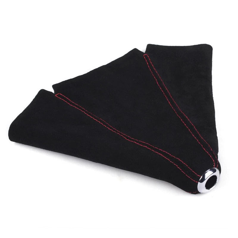 Universal Black & Red Gear Shift Knob Boot Gaiter Cover for Car