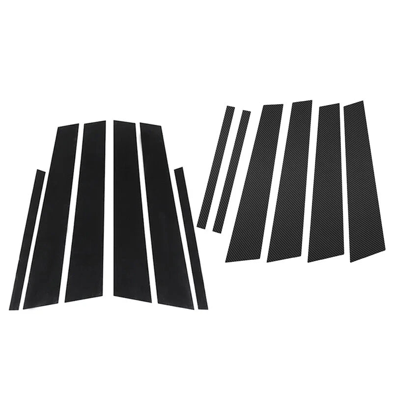 Glossy Black Window Door Trim Covers for BMW 3-Series E90 (2005-2012)
