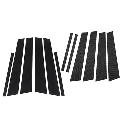 Glossy Black Window Door Trim Covers for BMW 3-Series E90 (2005-2012)