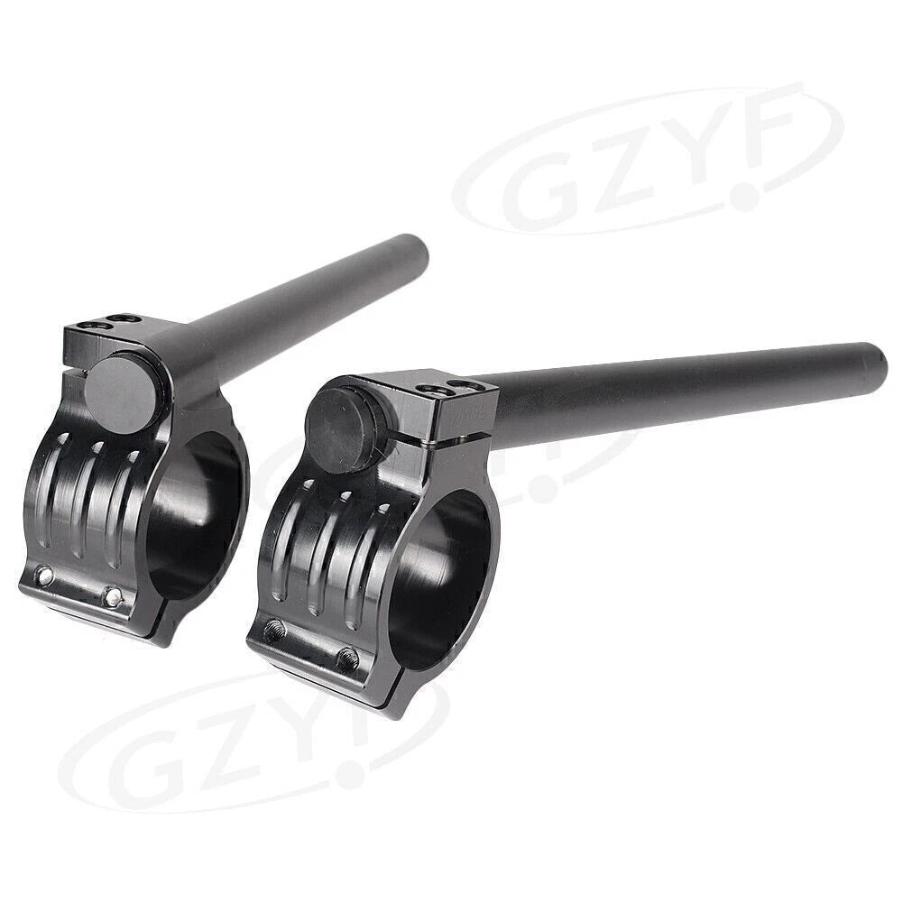 22mm & 7/8" Clips for Handle Bar with Adjustable Clamps for 45MM Fork Tube Black