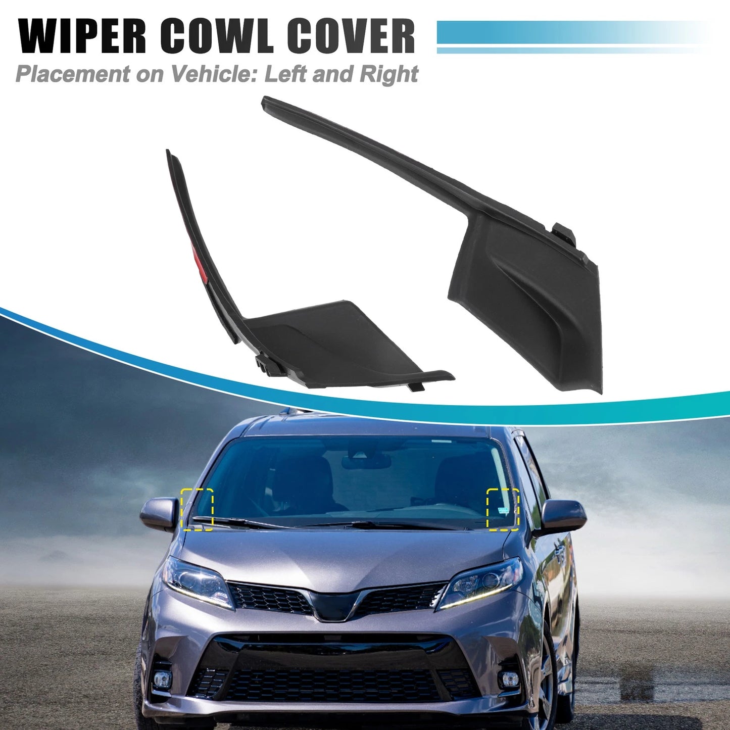 Windshield Wiper Cowl Covers  for Toyota Sienna (2011-2020)