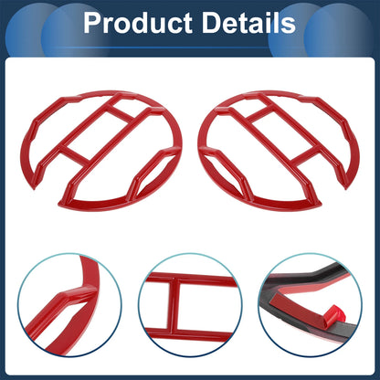 Headlight Trim Bezels for Ford Bronco 2021-2024 (2 x Red)