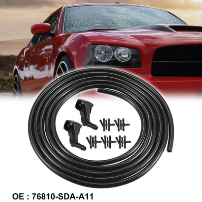 Windshield Washer Nozzles & 2.5m Hose for Honda Accord (2003-2007)