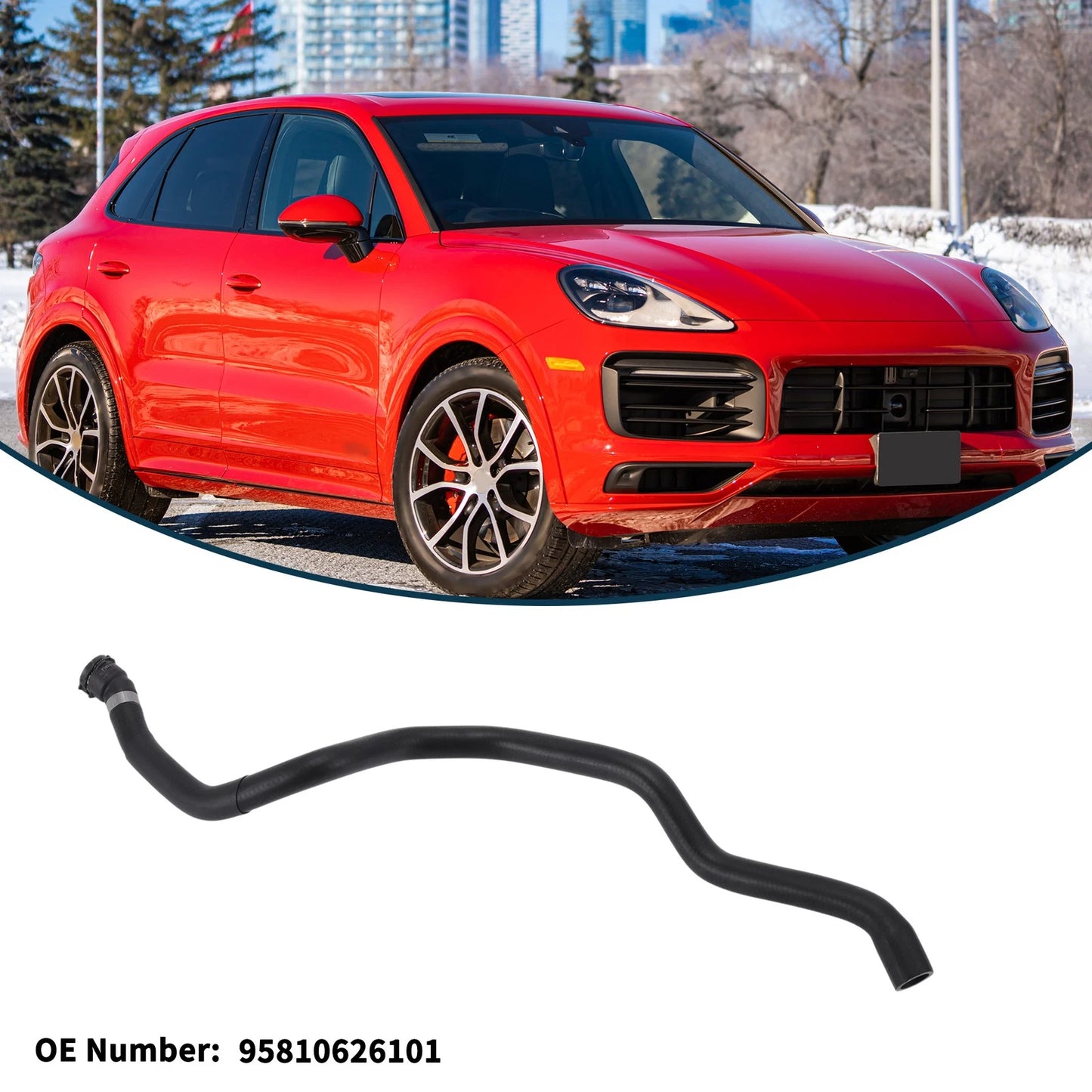 Radiator Hose for Porsche Cayenne (2017-2017) Rubber Coolant Pipe