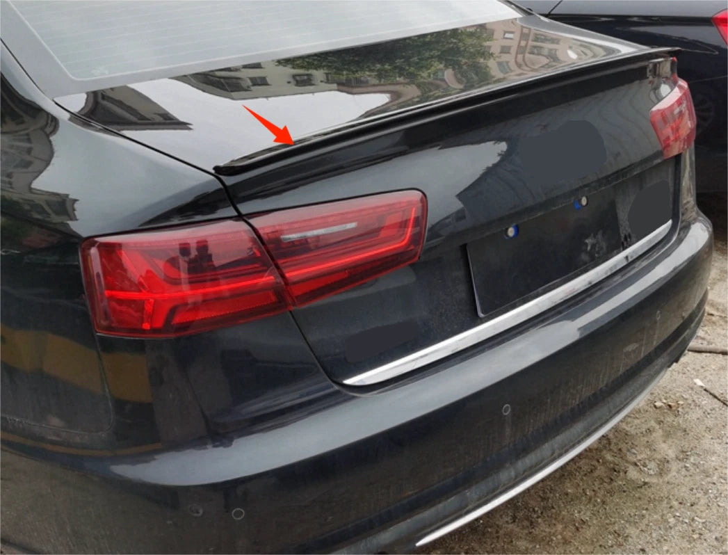 ABS Rear Boot Spoiler Wing Black for Audi A6 C7 Sedan (2012-2018)