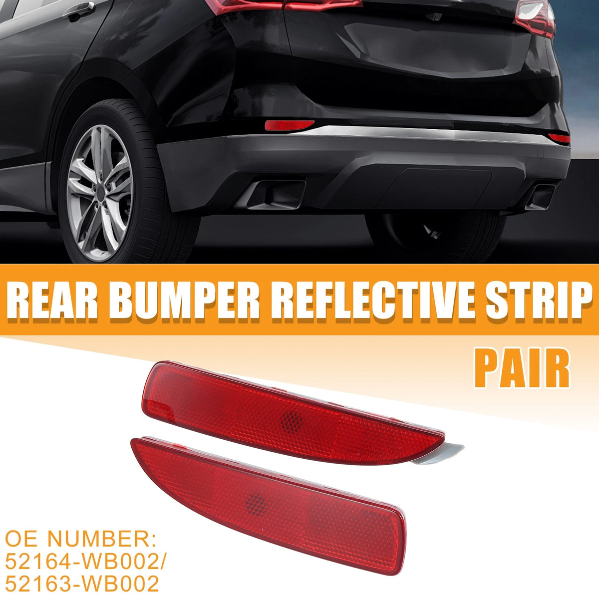 Rear Bumper Reflector for Toyota Yaris (2012-2018) - 1 Pair Side Marker Lights