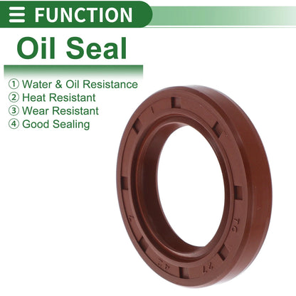 Oil Seal 27x42x7mm Seal Ring Rotary Shaft Seal FKM Rubber 5 Pcs for Cars