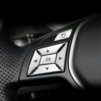 Chrome Steering Wheel Button Cover Trim for Mercedes E-Class W204 (2012–2016)