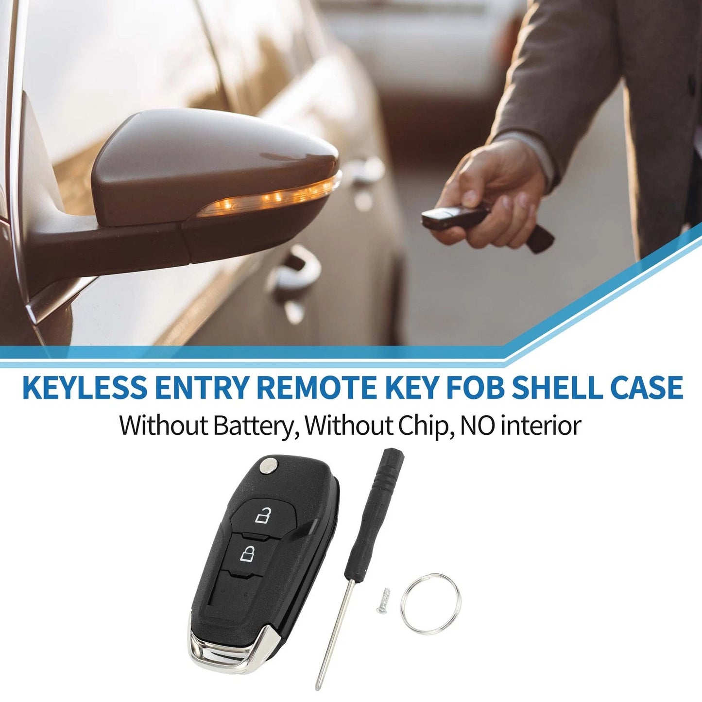 Keyless Entry Remote Fob Shell Case for Ford Ranger (2011-2019)
