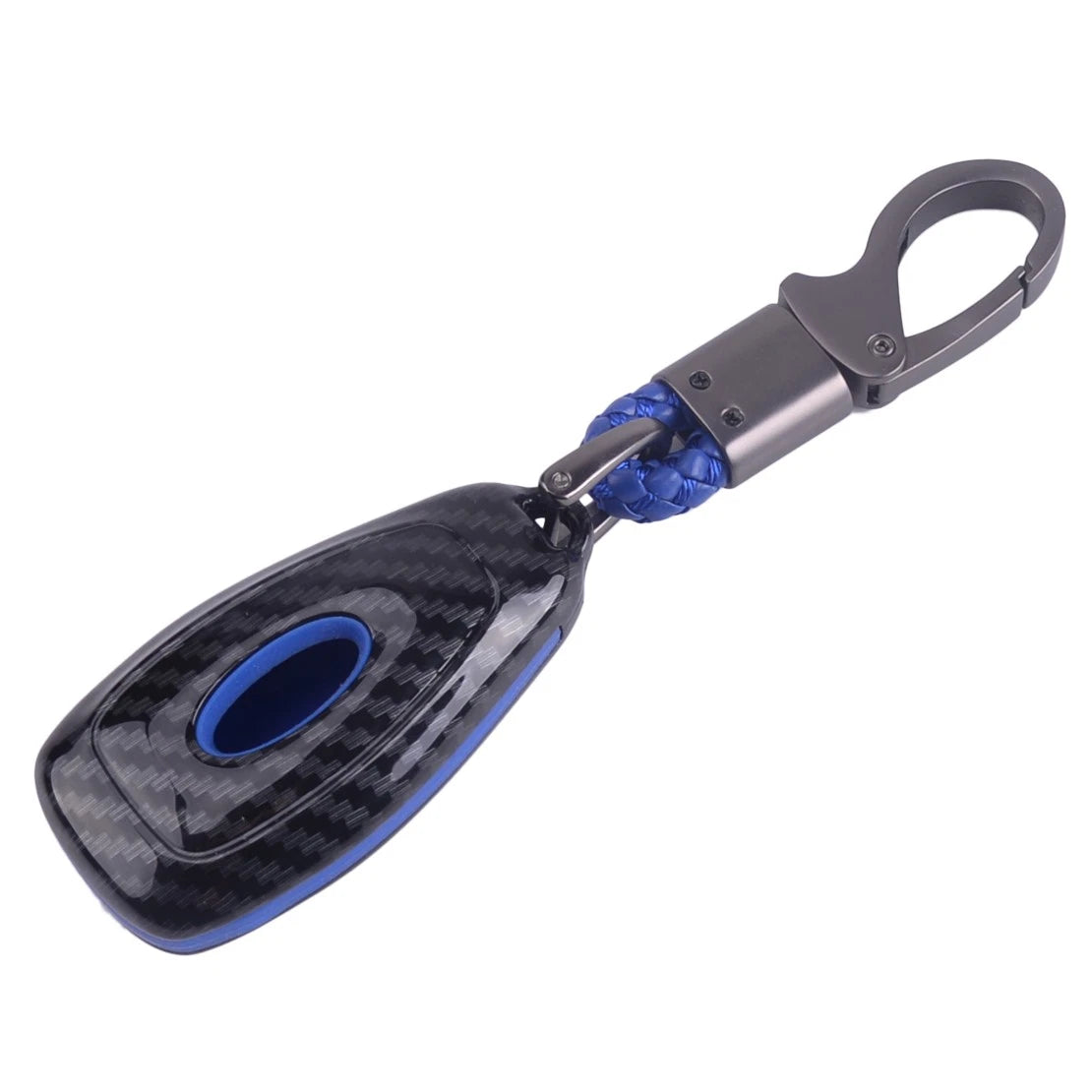 Carbon Fiber Remote Key Case Cover for Ford Focus Fiesta Kuga C-Max Galaxy