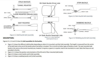 Front Bucket Seat Belts for Ford Falcon XB XC Sedan - 2 x Seat Belts
