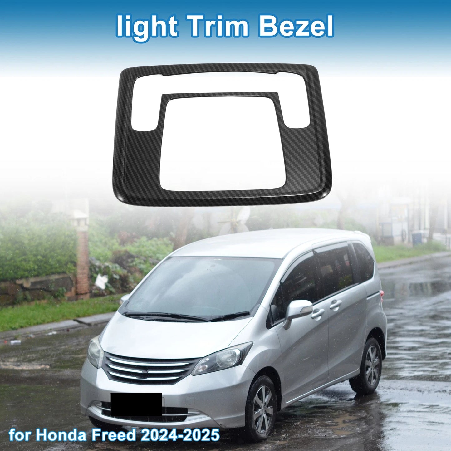 Front Row Light Trim Bezel for Honda Freed 2024-2025 Carbon Fiber Black