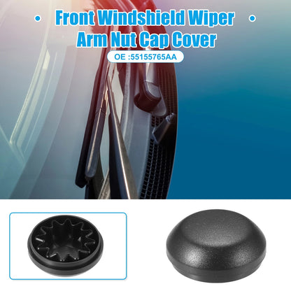 Wiper Arm Nut Cover Cap Black for Jeep Compass (2017-2022)