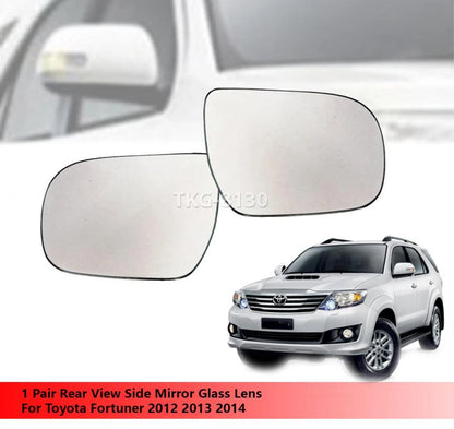 2 x Rear View Mirror Glass Lens for Toyota Fortuner (2012-2014)