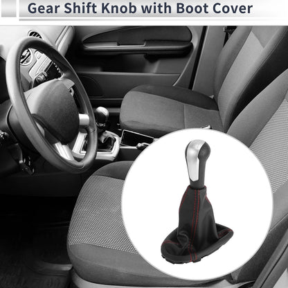 Plastic 5-Speed Gear Shifter Knob with Cover for Chevrolet Spark (2011-2015)