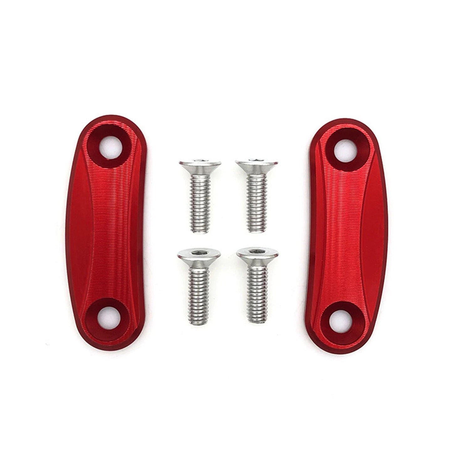 Red Rearview Mirror Block Off Base Plates for Kawasaki ZX-10R (2016-2023)