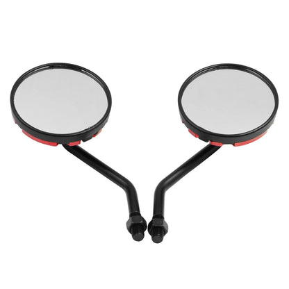 M10x1.25 2 x Universal Red Black Rearview Side Mirrors for Motorcycle