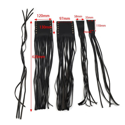 Black Handlebar Grip Tassel W/ Clutch Lever Fringe Covers for Motorcycle