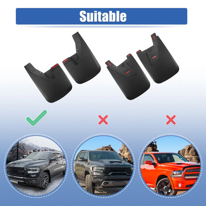 Set Liners Front and Rear Mud Guards for Dodge Ram 2500-3500