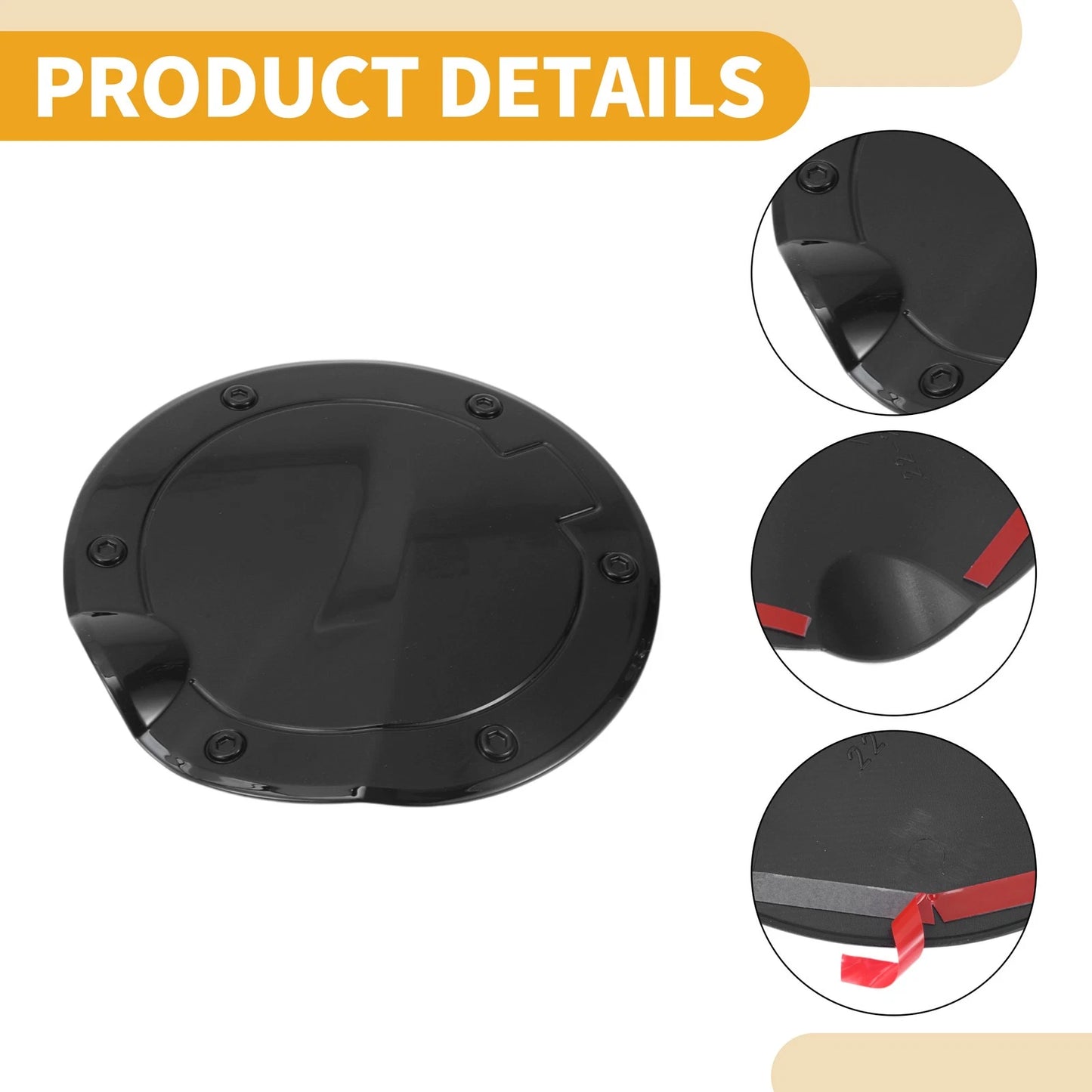 Fuel Tank Door Cap for Toyota Tundra 2022-2025 Black Filler Flap Cover