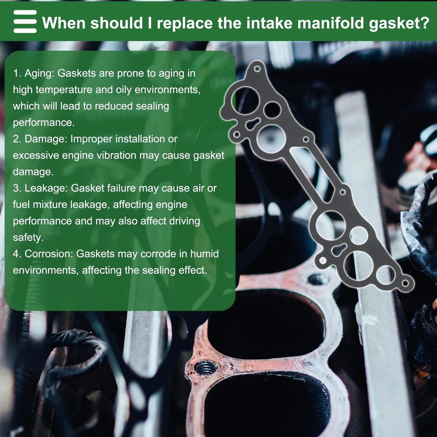 Intake Manifold Gasket for Mazda 626 (1987-1989)